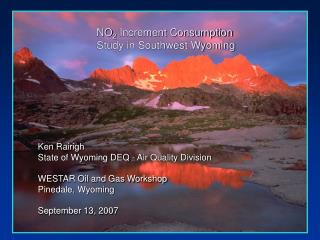 NO 2 Increment Consumption Study in Southwest Wyoming