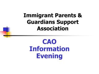 Immigrant Parents & Guardians Support Association