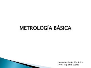 METROLOGÍA BÁSICA