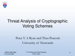 Threat Analysis of Cryptographic Voting Schemes