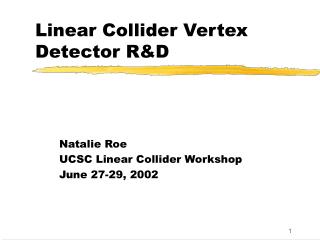 Linear Collider Vertex Detector R&amp;D