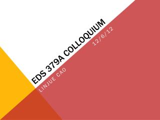 EDS 379A Colloquium