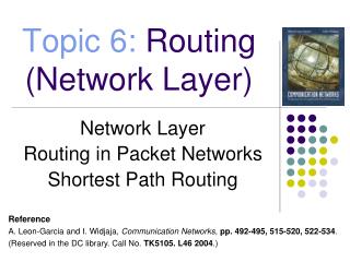 Topic 6: Routing (Network Layer)