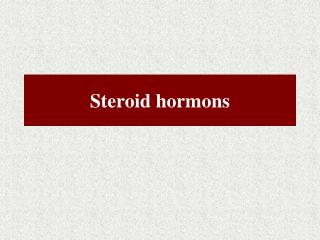 Steroid hormons