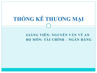 THỐNG KÊ THƯƠNG MẠI