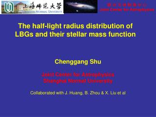 The half-light radius distribution of LBGs and their stellar mass function