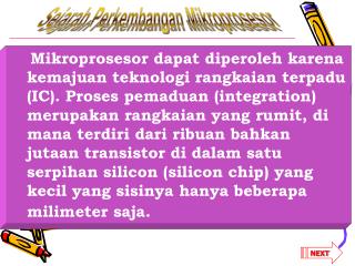 Sejarah Perkembangan Mikroprosesor