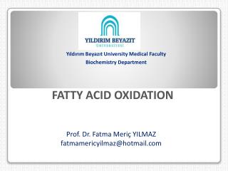 FATTY ACID OXIDATION