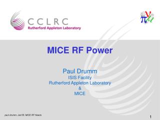 MICE RF Power