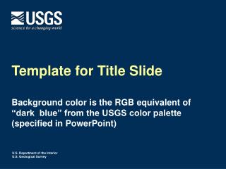Template for Title Slide
