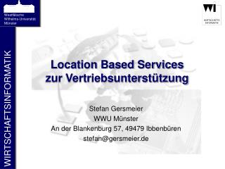 Location Based Services zur Vertriebsunterstützung