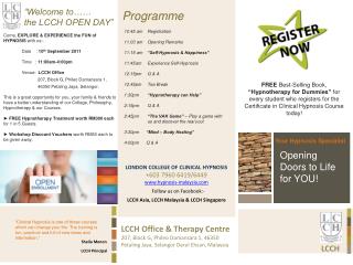 “Welcome to…… the LCCH OPEN DAY”