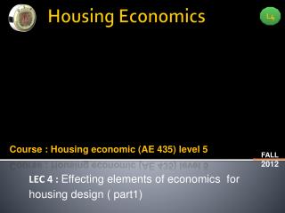 Housing Economics