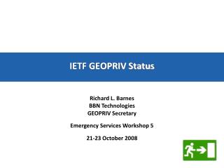 IETF GEOPRIV Status