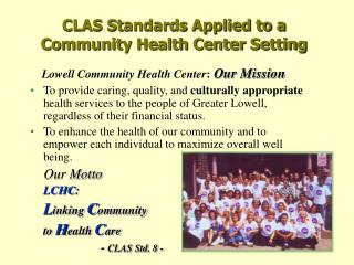 CLAS Standards Applied to a Community Health Center Setting