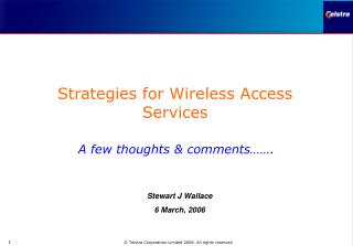 Strategies for Wireless Access Services