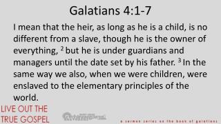 Galatians 4:1-7