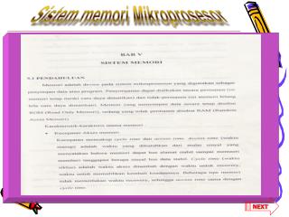 Sistem memori Mikroprosesor