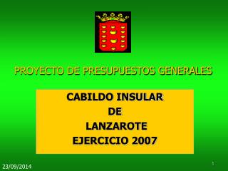 PROYECTO DE PRESUPUESTOS GENERALES