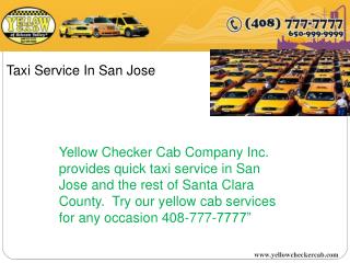 Contact us for Yellow Checker Cab