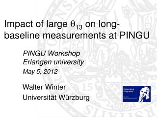 Impact of large q 13 on long-baseline measurements at PINGU