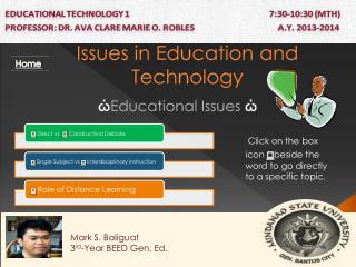Issues in Education and Technology