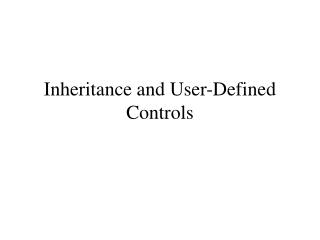 Inheritance and User-Defined Controls
