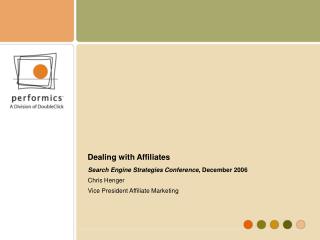 Dealing with Affiliates