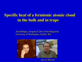 Specific heat of a fermionic atomic cloud in the bulk and in traps