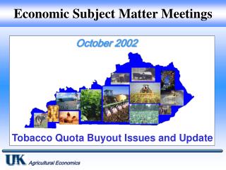 Economic Subject Matter Meetings