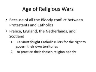 Age of Religious Wars