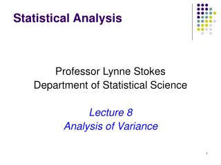 Statistical Analysis