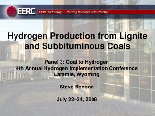 Hydrogen Production from Lignite and Subbituminous Coals