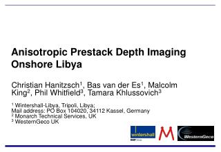 Anisotropic Prestack Depth Imaging Onshore Libya