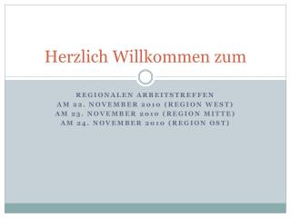 Herzlich Willkommen zum