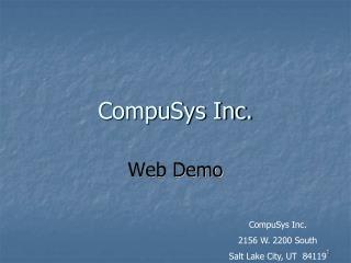 CompuSys Inc.