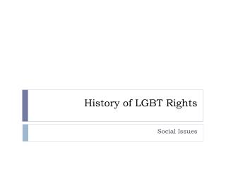 History of LGBT Rights