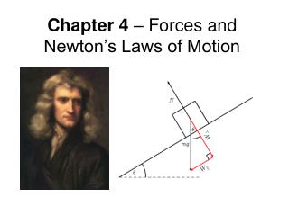 Chapter 4 – Forces and Newton’s Laws of Motion