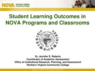 Student Learning Outcomes in NOVA Programs and Classrooms