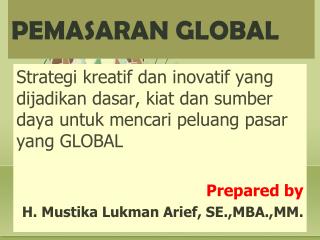 PEMASARAN GLOBAL