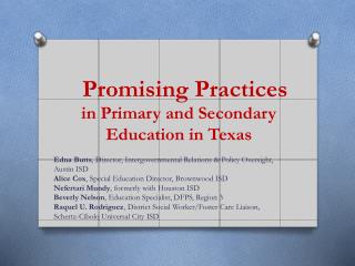 Promising Practices
