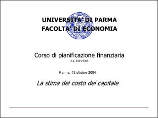 Parma, 12 ottobre 2004