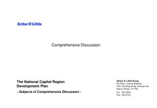 The National Capital Region Development Plan - Subjects of Comprehensive Discussion -