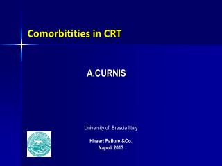 Comorbitities in CRT