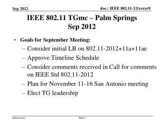 IEEE 802.11 TGmc – Palm Springs Sep 2012