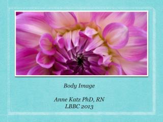 Body Image Anne Katz PhD, RN LBBC 2013