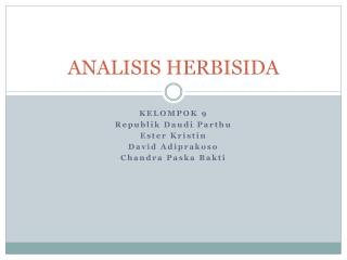 ANALISIS HERBISIDA