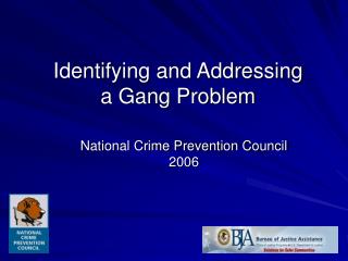 Identifying and Addressing a Gang Problem