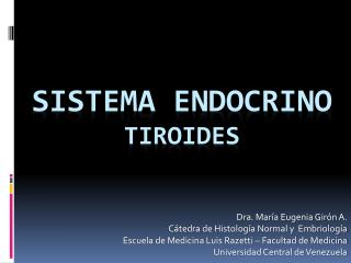 Sistema Endocrino Tiroides