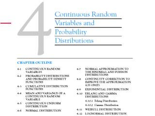 4-1 Continuous Random Variables